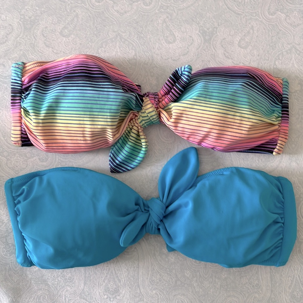 Victoria's Secret Swim VS | COMBO- 2 x Front Tie Bandeau Bikini tops!